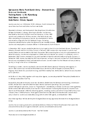 A preview of a PDF biography for Punt, Laurens Maria